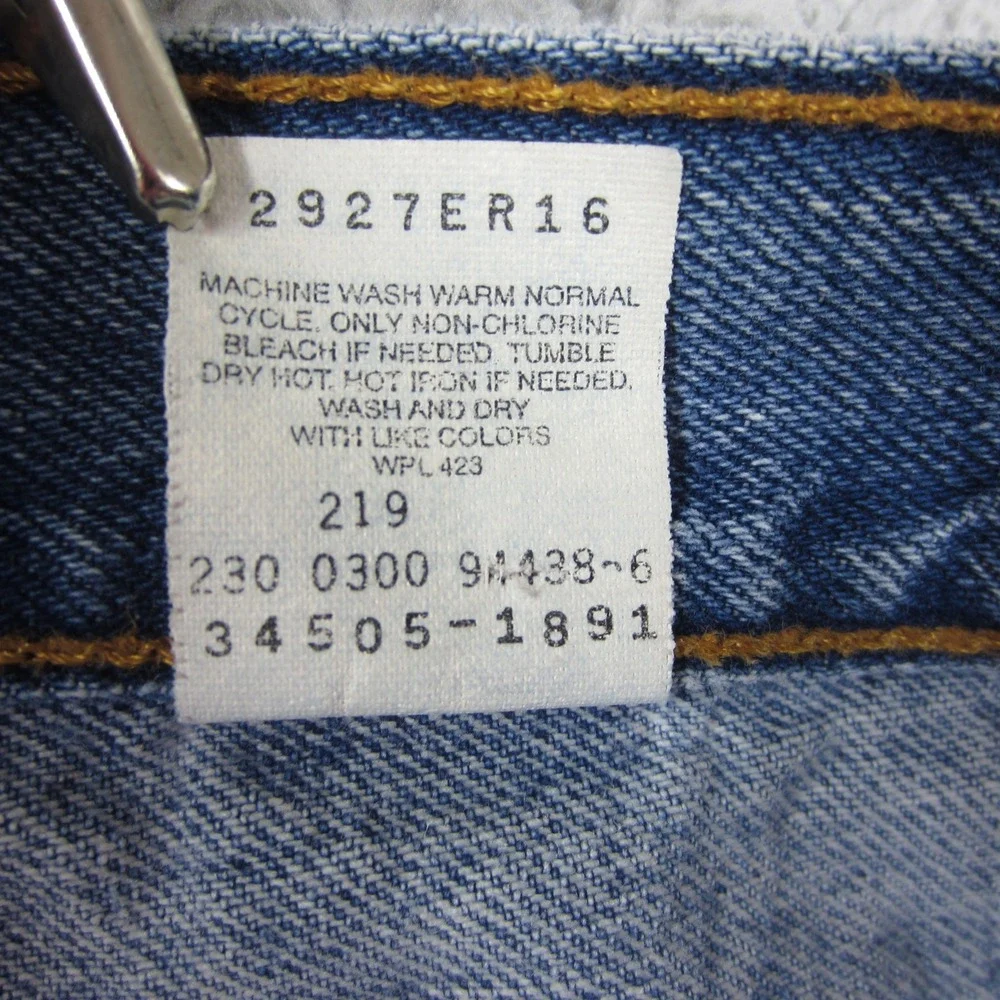 VTG Levis 505 Denim Shorts Mens 32 Blue Regular Fit Cut Off Raw Hem streetwear